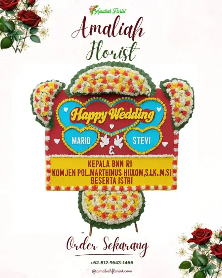 Papan Bunga Pernikahan Oklip